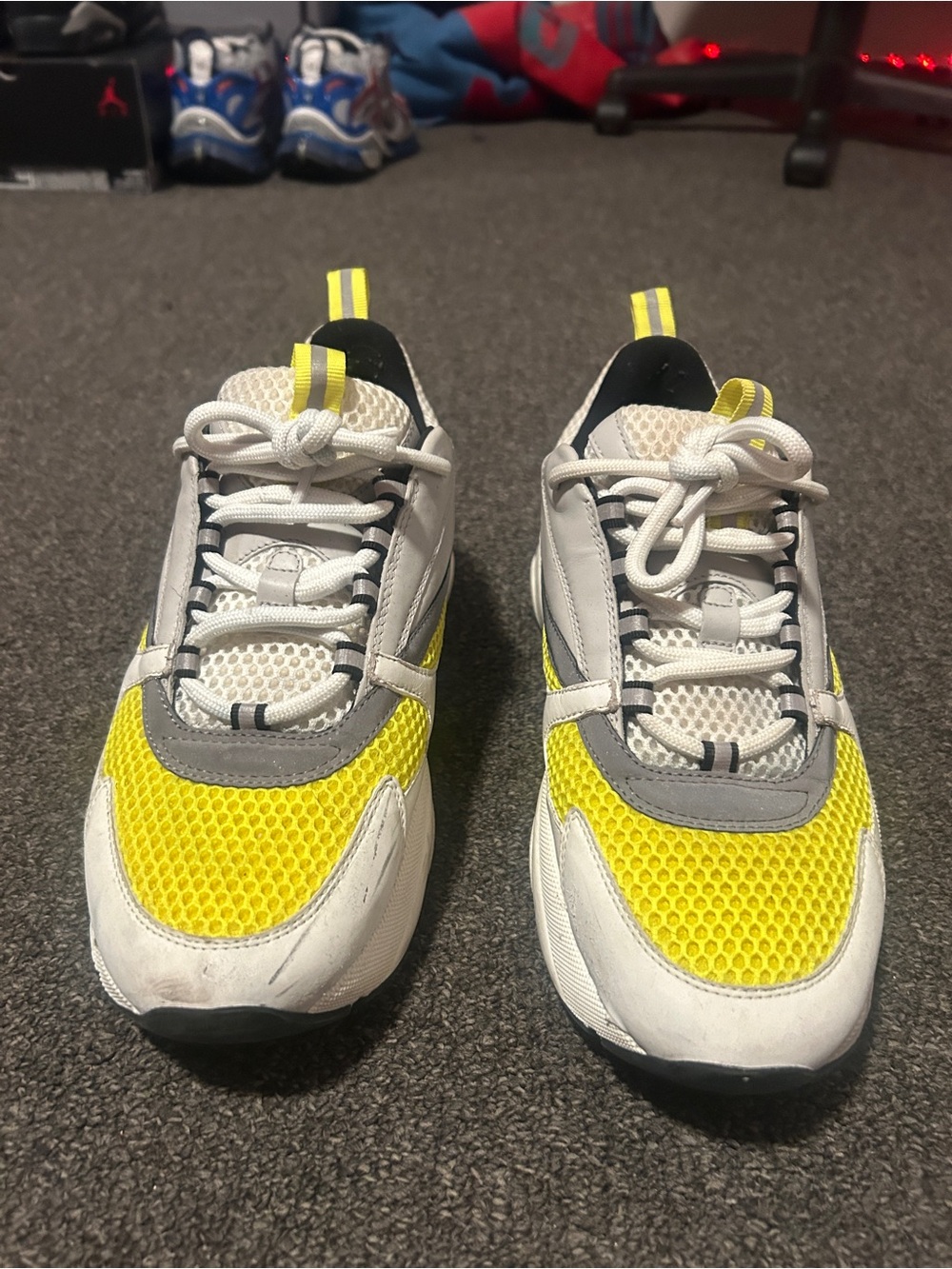 Dior B22 Yellow & White Sneakers